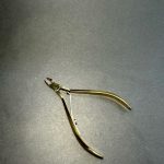 Aba Group Cążki do skórek - jednosprężynowe, złote, 3mm (1150) OSTRE