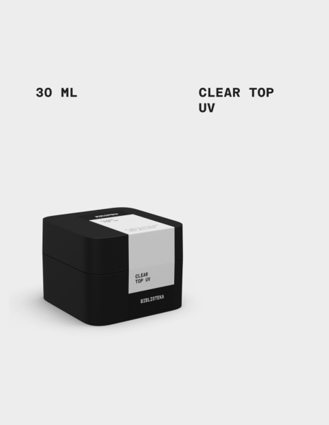 BIBLIOTEKA Clear Top UV 30 ml – top bez dyspersji, bez zmiany koloru