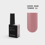 BIBLIOTEKA Cover Base Tender 11 – ciepła beżowo-różowa baza nude, 10 ml