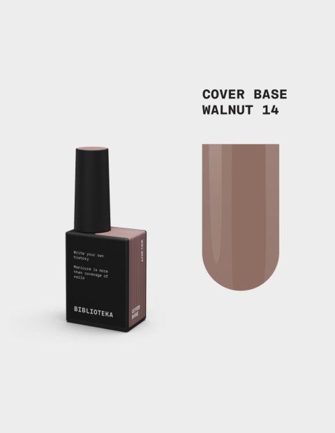 BIBLIOTEKA Cover Base Walnut 14 – ciepła orzechowa baza nude, 10 ml