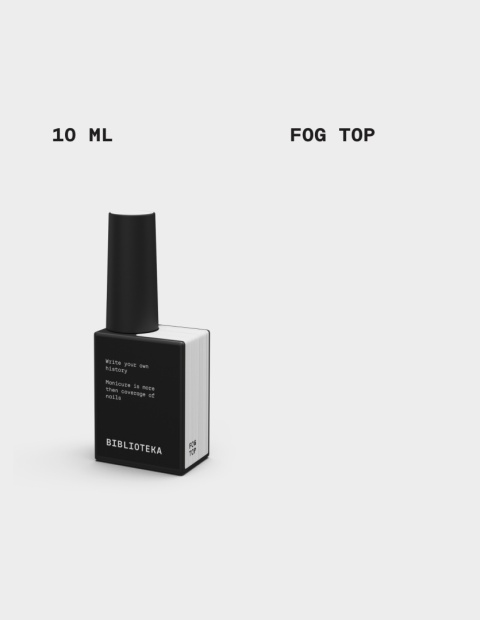 BIBLIOTEKA Fog Top 10 ml – matowy top z warstwą lepką, efekt kaszmiru
