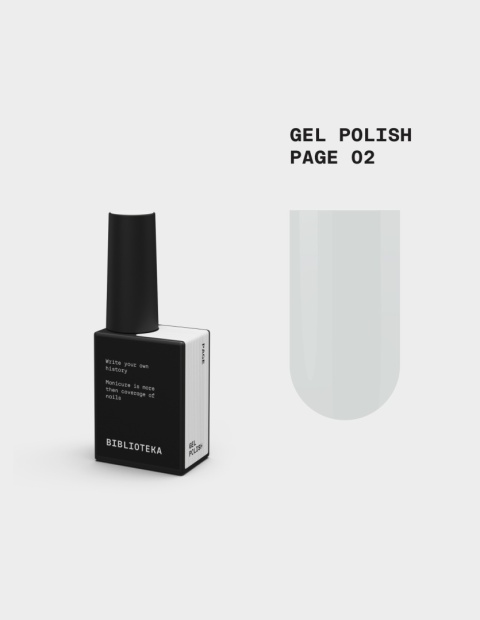 BIBLIOTEKA Gel Polish Page 02 – biały lakier hybrydowy, 10 ml