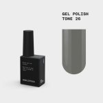 BIBLIOTEKA Gel Polish Tone 26 – grafitowy lakier hybrydowy, 10 ml