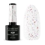 Claresa Top No Wipe Crazy Quartz 5g – top z folią różowo-złotą