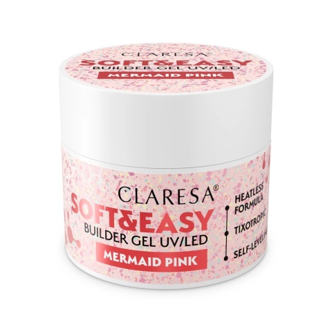 CLARESA Żel budujący Soft&Easy Mermaid Pink 45 g róż