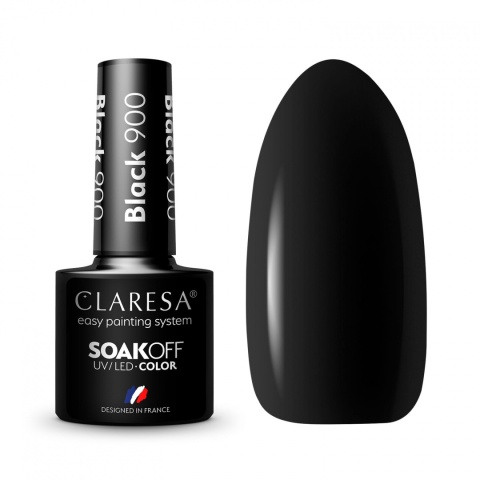 Claresa Lakier Hybrydowy Black 900 5g – klasyczna głęboka czerń