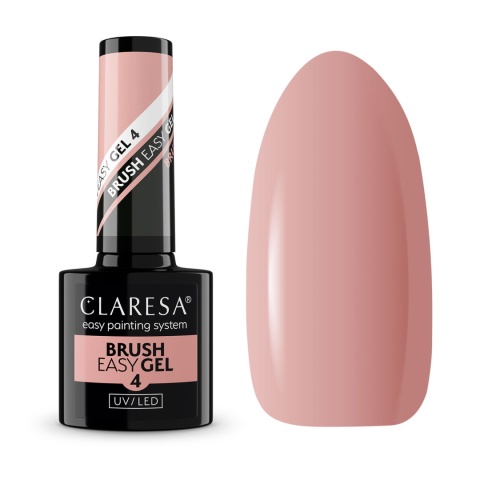 Claresa Brush Easy Gel 4 – średni beż, żel w butelce z pędzelkiem 5 g