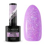 Claresa Brush Easy Gel GLITTER VIOLET 5g – Elastyczny Żel z Błyszczącą Folią