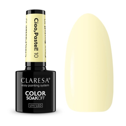 Claresa Lakier hybrydowy Ciao, Pastel! 10 – 5g pastelowy żółty, masełko