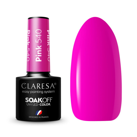 Claresa Lakier hybrydowy Pink 540 – rubinowa czerwień 5 g