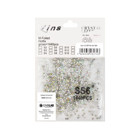Cyrkonie do paznokci szklane SS6 Crystal AB 1440 szt