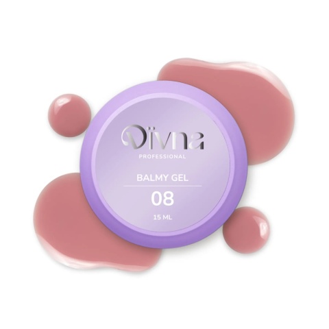 DIVNA Balmy Gel 08 15 ml żel wzmacniający do paznokci różowo brązowy