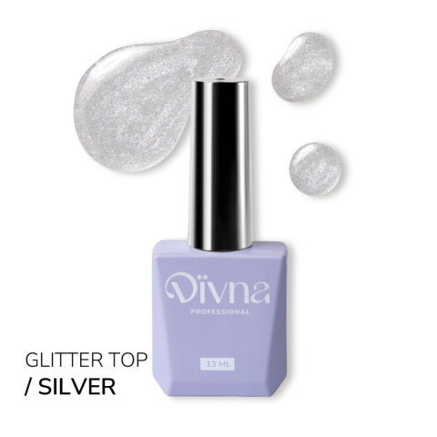DIVNA Top Silver 13 ml - Srebny Top Hybrydowy