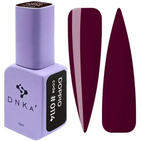 DNKa Lakier Hybrydowy Doppio #0114 12 ml – głęboki bordowy odcień