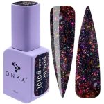 DNKa Lakier Hybrydowy Spalah #0101 12 ml – multikolorowy efekt flakes na czerni