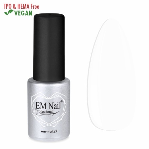 EM Nail Lakier Hybrydowy Premium Perfect White 1 – Klasyczna Biel, TPO-Free