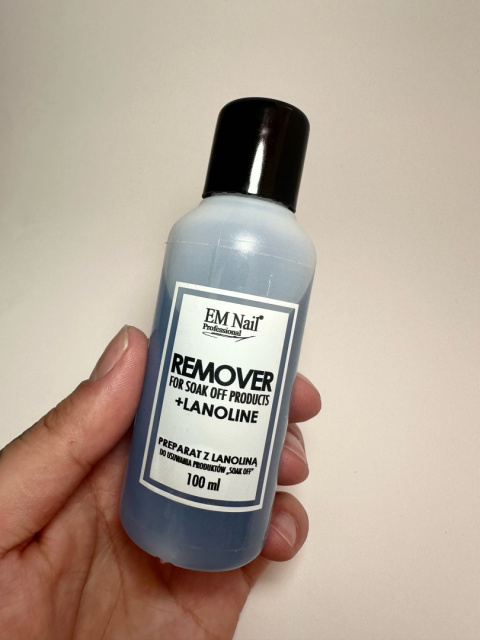 EM Nail Remover z lanoliną do usuwania hybryd