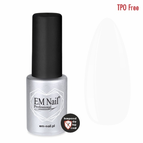 EM Nail Tempered Dry Top Coat – hartowany top bez przemywania 6ml