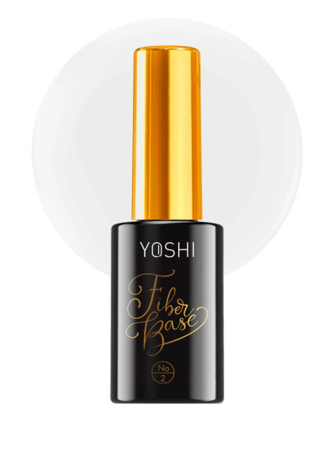 YOSHI Fiber Base No 2 – baza hybrydowa do paznokci 10ml, bezbarwna z włóknami szklanymi TPO-FREE