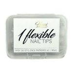 HESSI Tipsy tunelowe Flexible Nail Tips rozmiar 1 przezroczyste 40 szt.