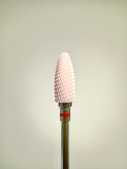 HESSI Frez Ceramiczny Pink Szyszka Delikatna do hybryd i żelu