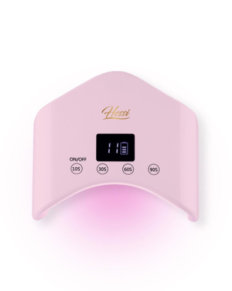 HESSI lampa UV LED 48W Pink różowa bezprzewodowa LCD sensor do paznokci