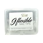 HESSI TIPSY TUNELOWE FLEXIBLE NAIL TIPS ROZMIAR 9 - PRZEZROCZYSTE 50SZT.