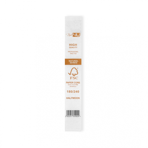 Nail4u Pilnik NATURAL Standard Łódka 180/240 (25 sztuk) – Ekologiczny Drewniany Pilnik