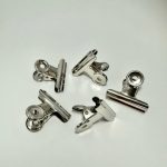Klips Metalowy do Zaciskania Tunelu Srebrny 4 cm – Zestaw 5 Sztuk do Akrylu i Żelu