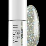 YOSHI Hybrid Flare Jean 511 – lakier hybrydowy glitter 6 ml, srebrny brokat do kolekcji Blue Jeans TPO-FREE