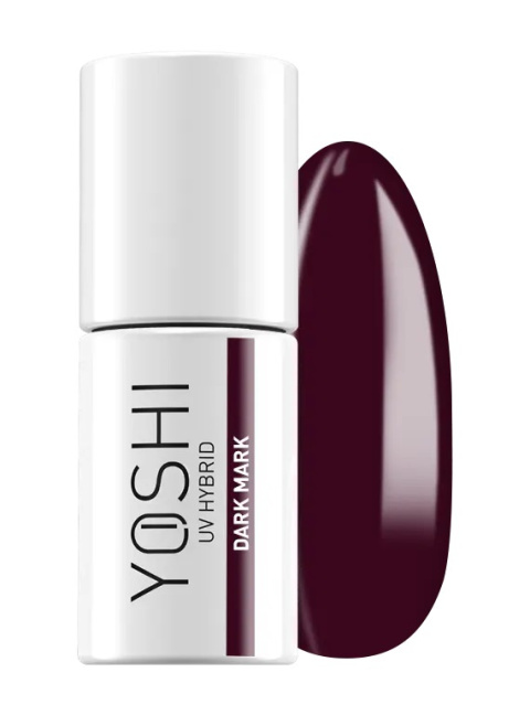 YOSHI Dark Mark 503 – lakier hybrydowy do paznokci 6ml, burgundowy fiolet, kryjący TPO-FREE