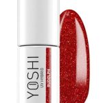 YOSHI Rudolph 414 – lakier hybrydowy 6 ml, świąteczna czerwień z brokatem TPO-FREE