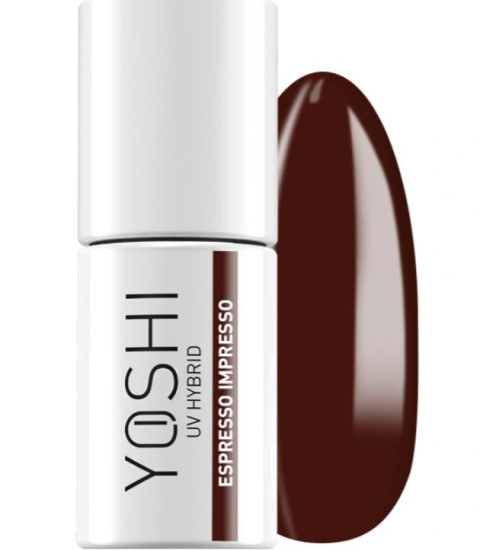 YOSHI Ciao Italiani 328 – Espresso Impresso 6 ml · głęboki brązowy lakier hybrydowy TPO-FREE