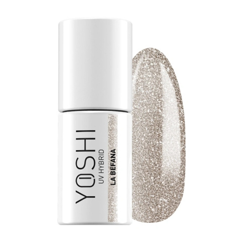 YOSHI La Befana 152 – lakier hybrydowy do paznokci 6ml, złoto-srebrny glitter TPO-FREE