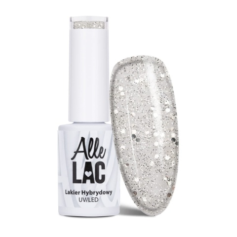 Lakier hybrydowy AlleLac Sheila Collection Nr 37 – brokatowy fioletowy 5 g