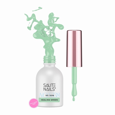 Lakier hybrydowy Saute Nails S338 Healing Green miętowy 8 ml