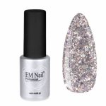 EM Nail Lakier hybrydowy Premium Magic Spell – migoczący efekt gwiazd