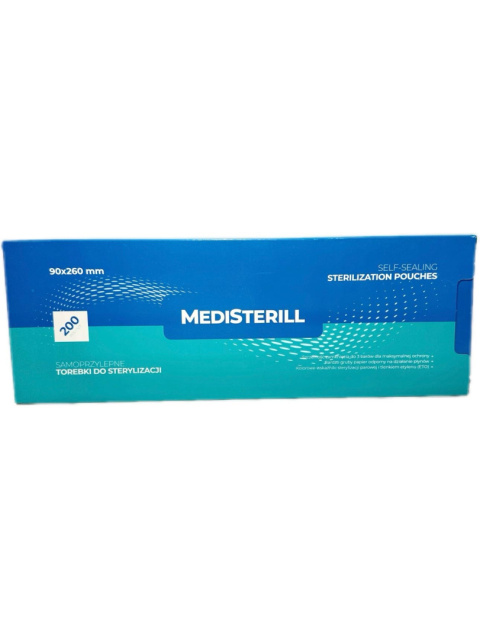 MediSterill Torebki do Sterylizacji 9x26 cm 200 szt. Samoprzylepne do Autoklawu