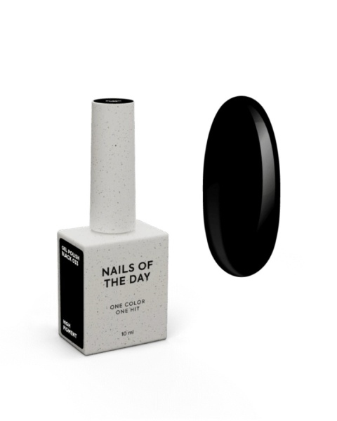 NAILSOFTHEDAY Black Gel Polish – czarny lakier hybrydowy, 10 ml