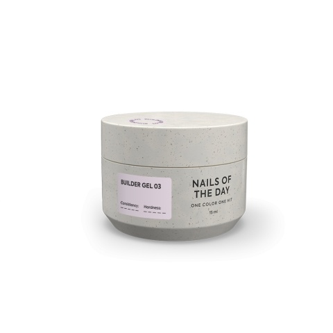 NAILSOFTHEDAY Builder gel 03 – mleczno-różowy żel budujący, 15 ml