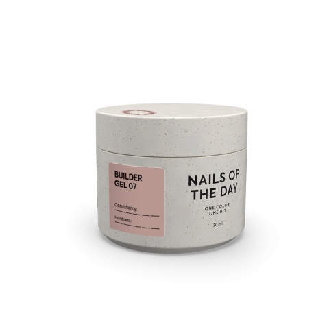 NAILSOFTHEDAY Builder gel 07 – nudowo-karmelowy żel budujący, 30 ml