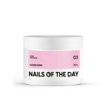 NAILSOFTHEDAY Cover base NEW 03 – półprzezroczysta delikatno-brzoskwiniowa baza hybrydowa, 30 ml