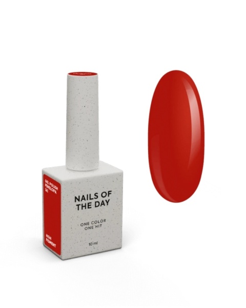 NAILSOFTHEDAY Penelopa Gel Polish 10 ml – czerwony lakier hybrydowy z drobinką