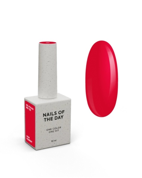 NAILSOFTHEDAY Red Gel Polish – czerwony lakier hybrydowy, 10 ml