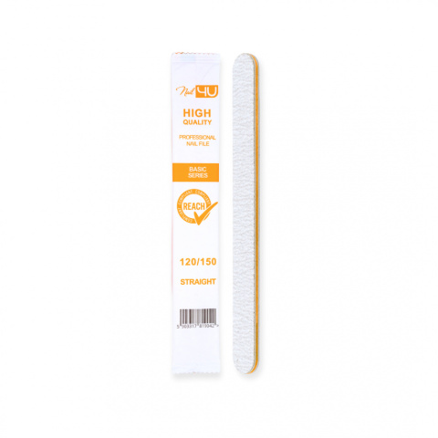 Nail4u PILNIK BASIC III PROSTY straight 120/150 – do żelu i akrylożelu