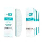 Nail4u Pilnik Podofile BASIC MINI Łódka Halfmoon 180/180 (25 sztuk) – Jednorazowy Pilnik