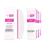 Nail4u Pilnik Podofile BASIC MINI HALFMOON Łódka 180/240 (25 sztuk) – Jednorazowy Pilnik