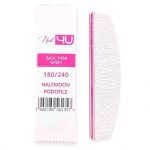 Nail4u Pilnik Podofile BASIC MINI Łódka Halfmoon 180/240 do paznokci – 1 szt.