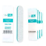 Nail4u Pilnik Podofile BASIC MINI STRAIGHT Prosty 180/180 (25 sztuk) – Ekologiczny Pilnik Jednorazowy
