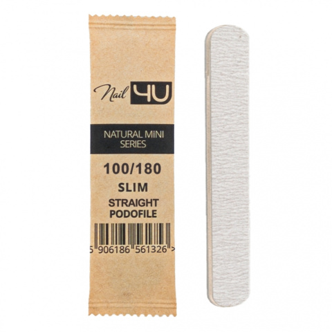 Nail4u Pilnik Podofile Slim Mini Prosty Straight 100/180 –pilnik do paznokci 1 szt.